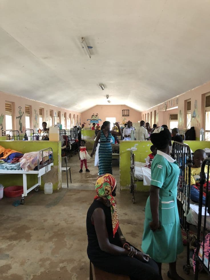 A crowded pediatric ward